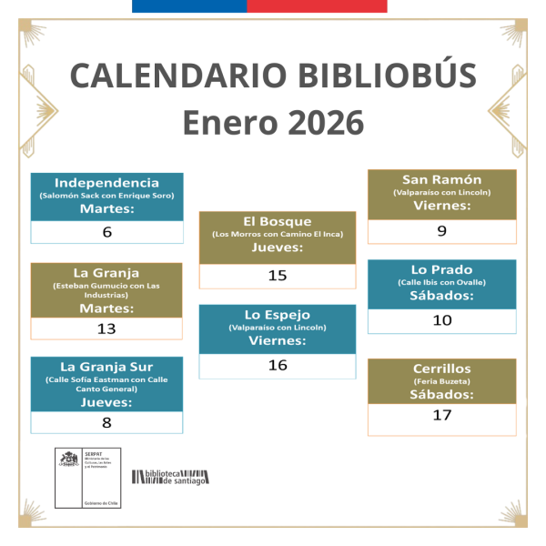 Bibliobús Enero 2026